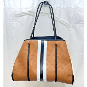 Haute Shore Greyson Large Tote Bag Camel Black and White